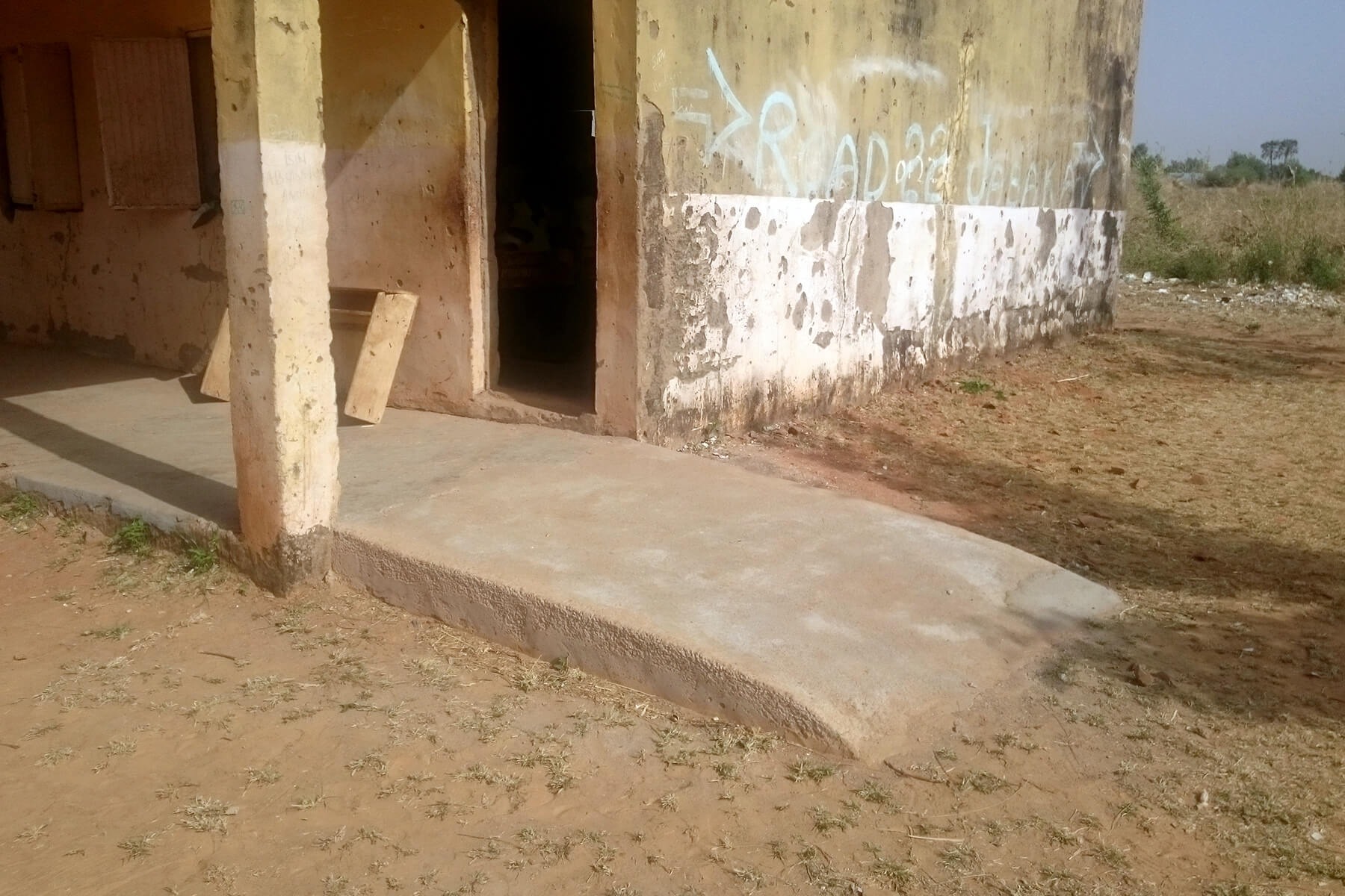 Disability-inclusive ramp at Aliyu's school